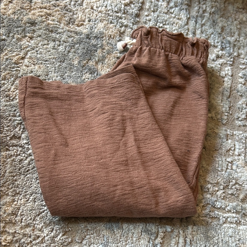 Gerber Brown Knit Elastic Waist Kids Joggers